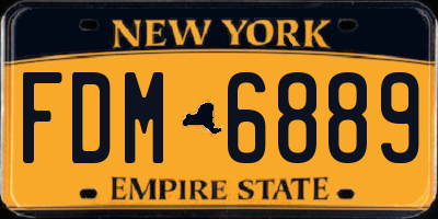 NY license plate FDM6889