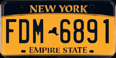 NY license plate FDM6891