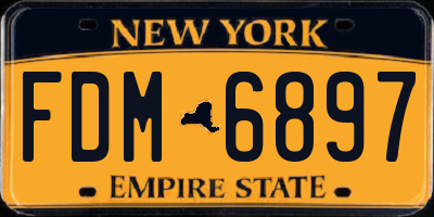 NY license plate FDM6897