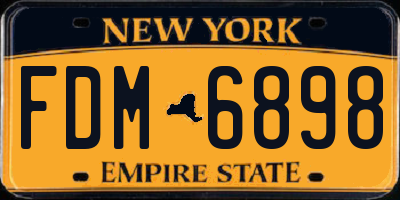 NY license plate FDM6898