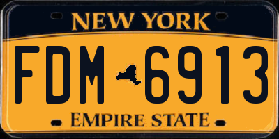 NY license plate FDM6913