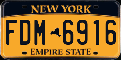 NY license plate FDM6916