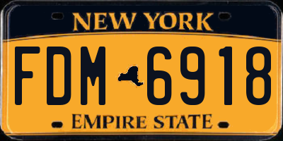 NY license plate FDM6918
