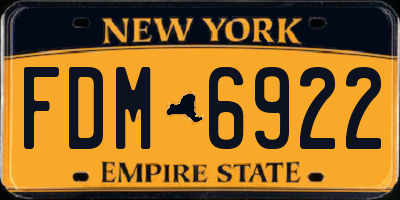 NY license plate FDM6922
