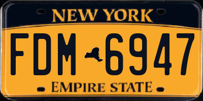 NY license plate FDM6947