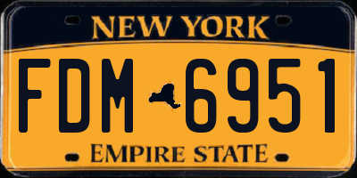 NY license plate FDM6951
