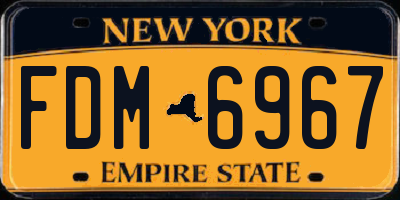 NY license plate FDM6967