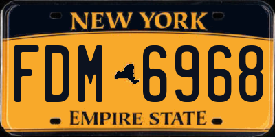 NY license plate FDM6968