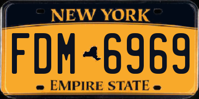 NY license plate FDM6969