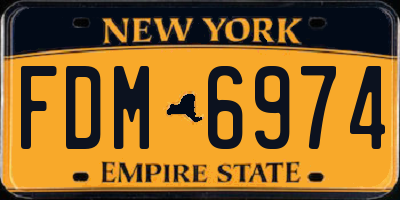 NY license plate FDM6974