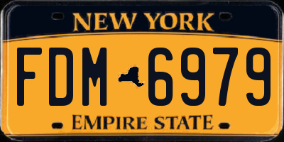 NY license plate FDM6979