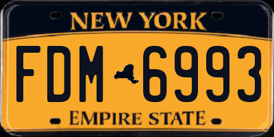 NY license plate FDM6993
