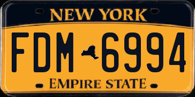NY license plate FDM6994