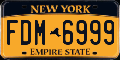 NY license plate FDM6999