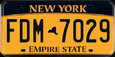 NY license plate FDM7029