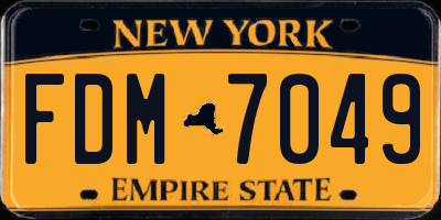 NY license plate FDM7049