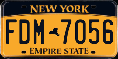 NY license plate FDM7056
