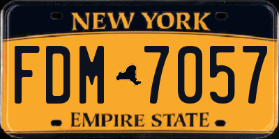 NY license plate FDM7057