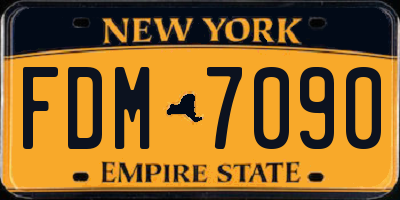 NY license plate FDM7090