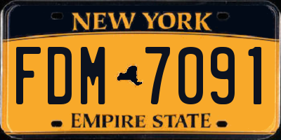 NY license plate FDM7091