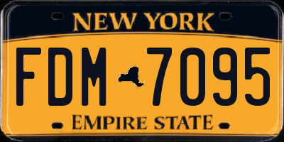 NY license plate FDM7095