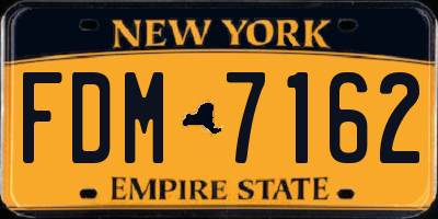 NY license plate FDM7162
