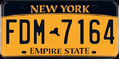 NY license plate FDM7164