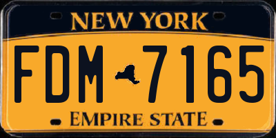 NY license plate FDM7165