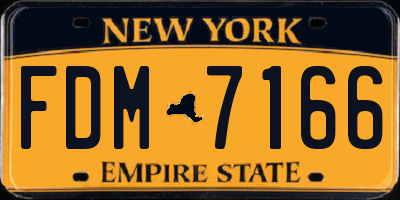 NY license plate FDM7166