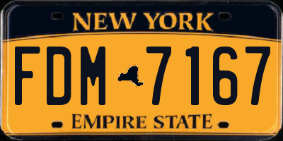 NY license plate FDM7167