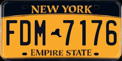NY license plate FDM7176