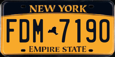 NY license plate FDM7190