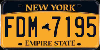 NY license plate FDM7195