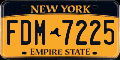 NY license plate FDM7225