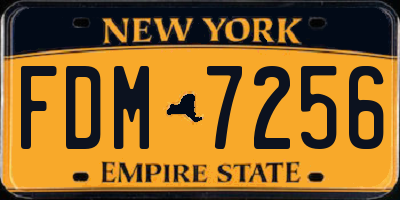 NY license plate FDM7256