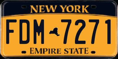 NY license plate FDM7271