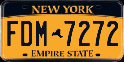 NY license plate FDM7272