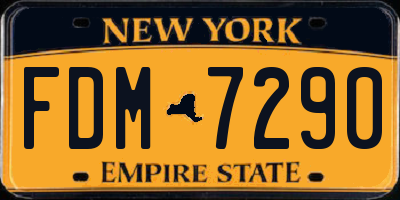 NY license plate FDM7290