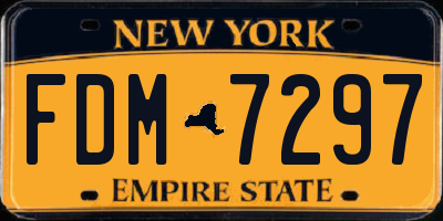 NY license plate FDM7297