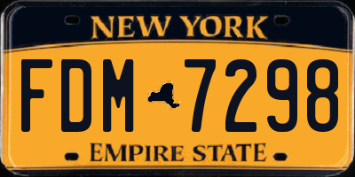 NY license plate FDM7298
