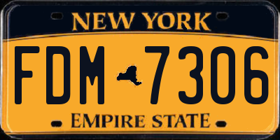 NY license plate FDM7306