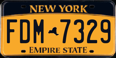 NY license plate FDM7329