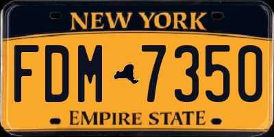 NY license plate FDM7350