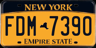 NY license plate FDM7390