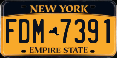 NY license plate FDM7391