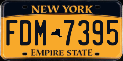NY license plate FDM7395