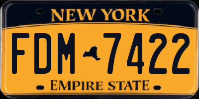 NY license plate FDM7422