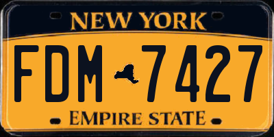 NY license plate FDM7427