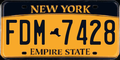 NY license plate FDM7428