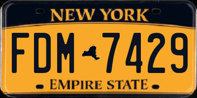 NY license plate FDM7429